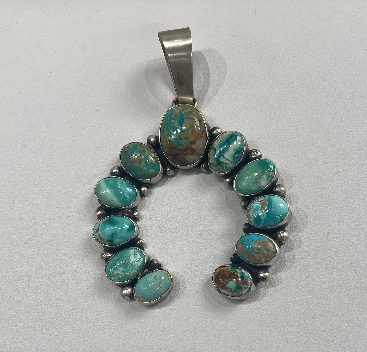 Bobby Johnson Royston Turquoise Naja Pendant - Sunset Turquoise Mountain