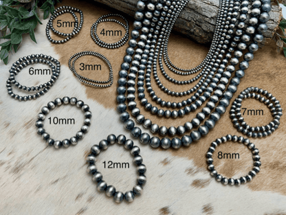 12mm Round Desert Pearls Stretch Bracelet - Sunset Turquoise Mountain