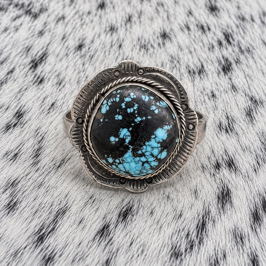 Blue Moon Turquoise Adjustable Ring — front