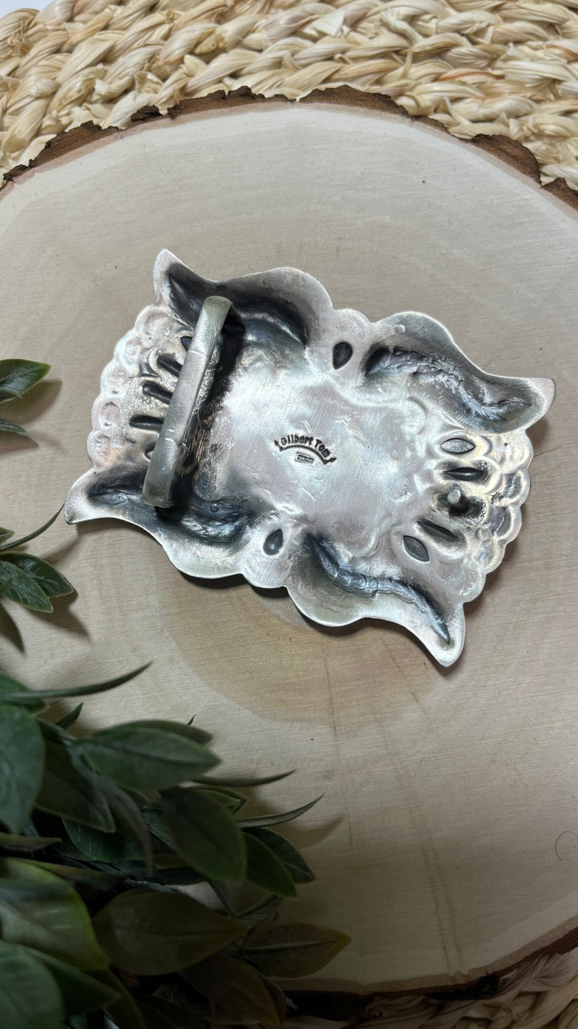 Kingman Turquoise Buckle - Sunset Turquoise Mountain