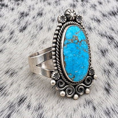 Kingman Turquoise Ring — angle