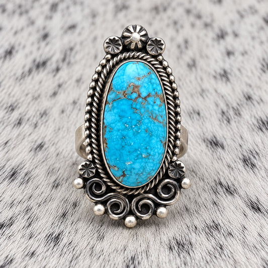 Kingman Turquoise Ring — front