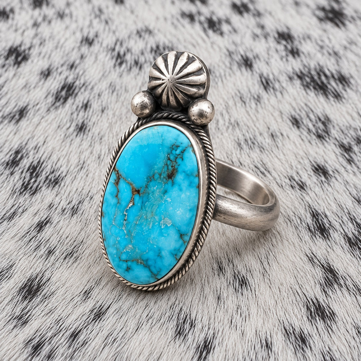 Kingman Turquoise Ring — angle
