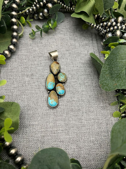 Leticia Largo 5 - stone Royston Turquoise Pendants - Sunset Turquoise Mountain