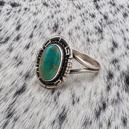 Royston Turquoise Ring by Dave Skeets — angle