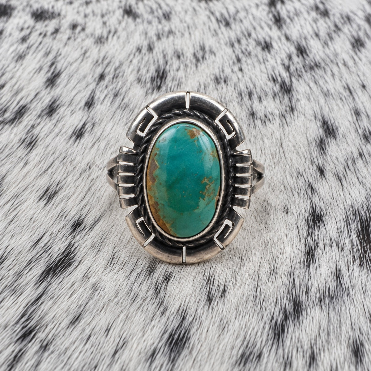 Royston Turquoise Ring by Dave Skeets — front