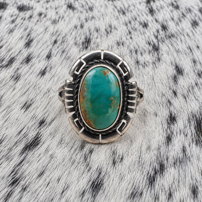 Royston Turquoise Ring by Dave Skeets — front