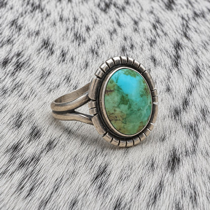 Sonoran Turquoise Oval Ring — angle
