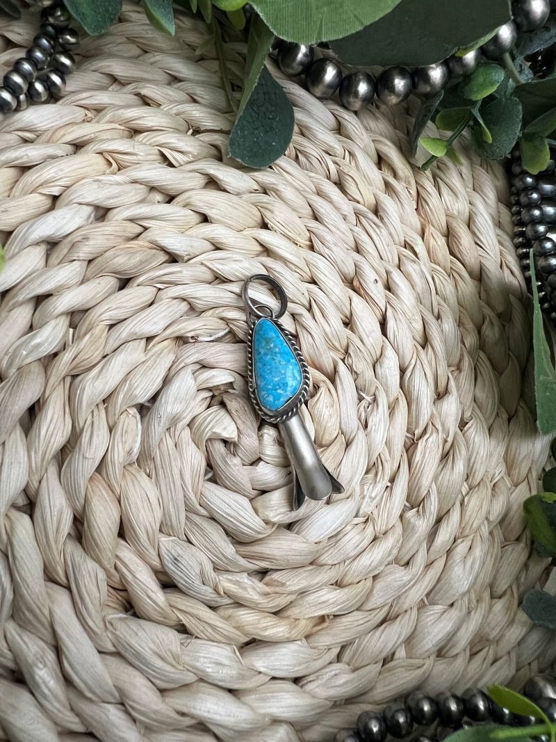 Susan Cooke Turquoise Blossom Pendant - Sunset Turquoise Mountain