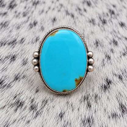 Turquoise Mine 8 Oval Ring — front