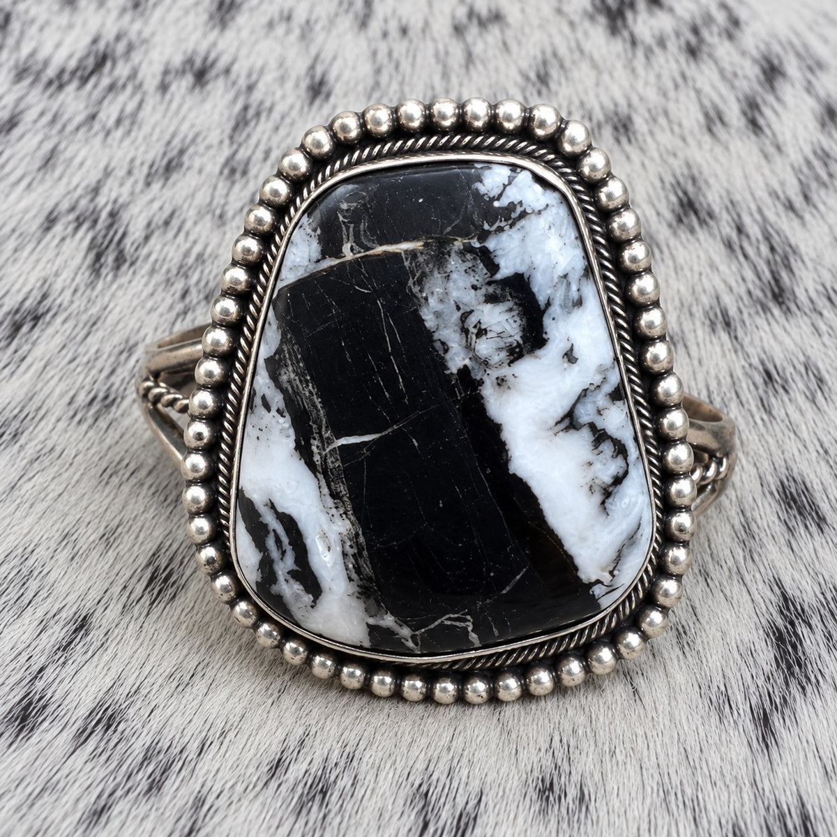 White Buffalo Adjustable Rings — ring 4, closeup