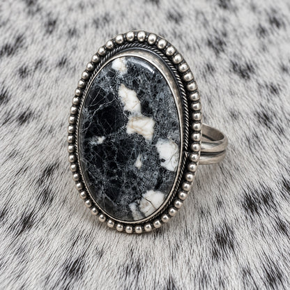 White Buffalo Adjustable Rings — ring 2, front