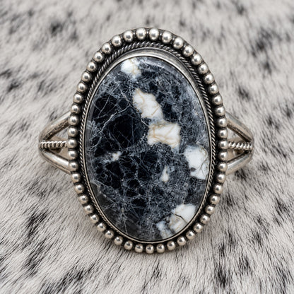 White Buffalo Adjustable Rings — ring 2, closeup